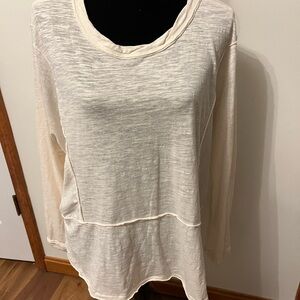 Z Supply Cream Long Sleeve Tee